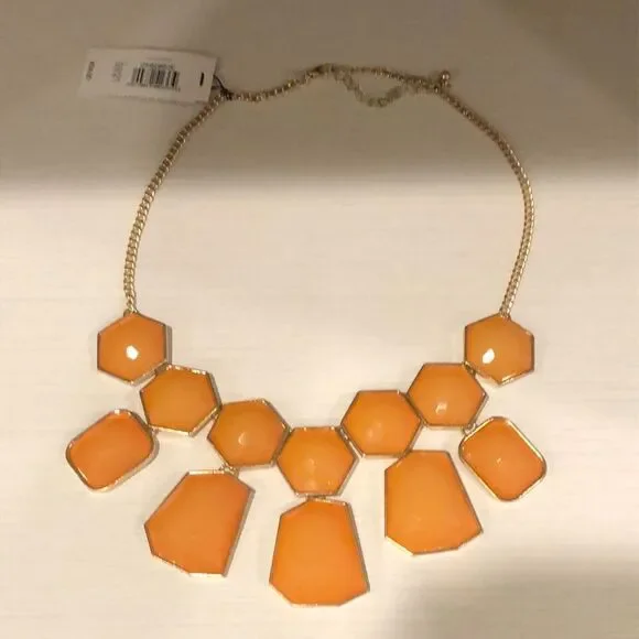Orange statement necklace - Picture 1 of 5